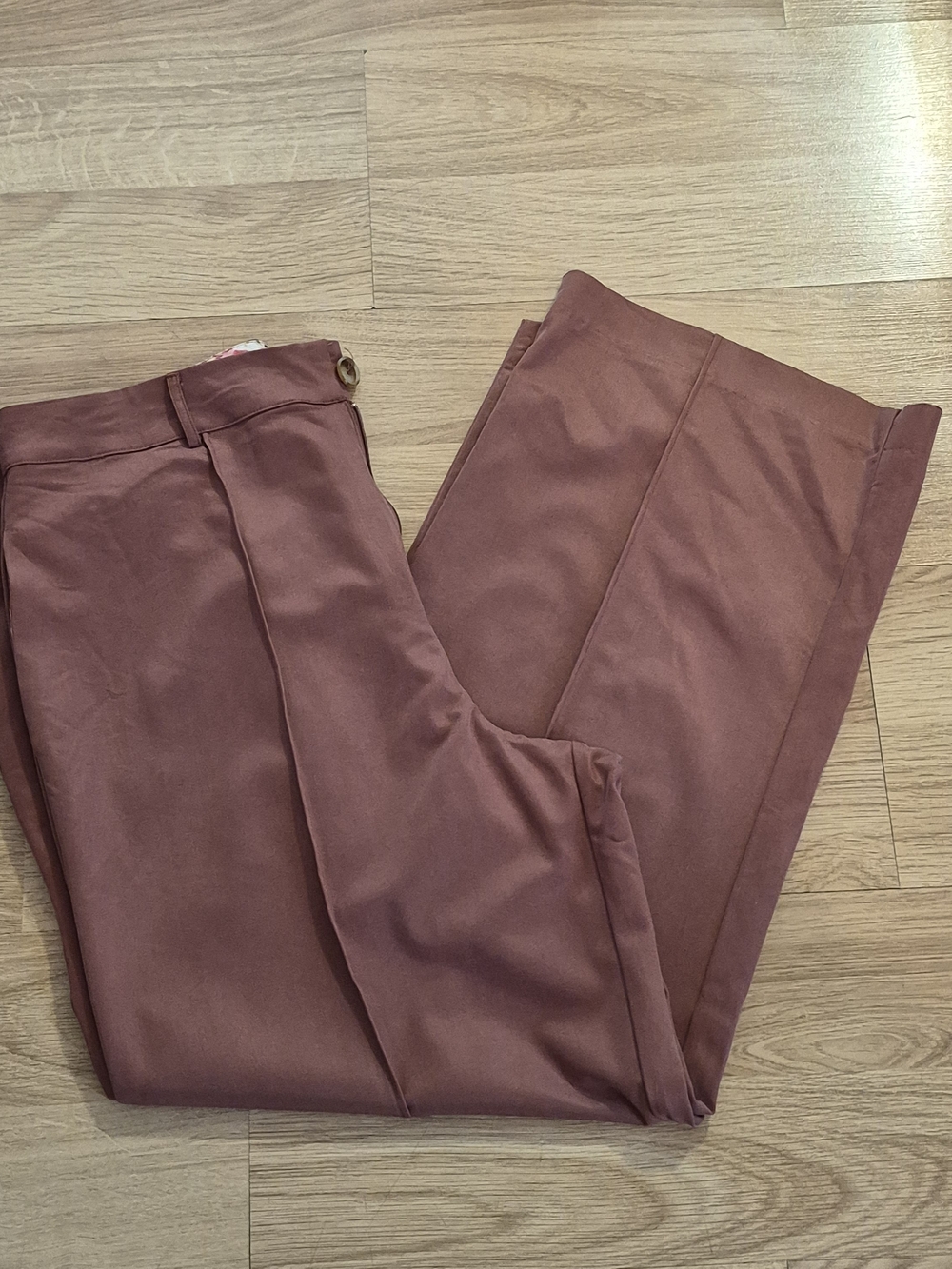 Skies Are Blue Women's Chinos in Rust Brown